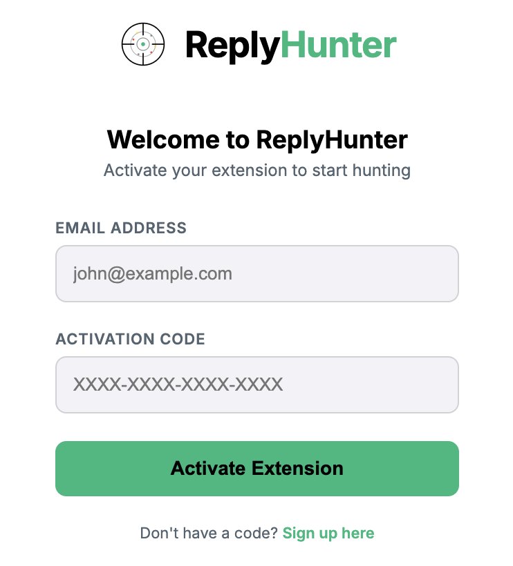 Extension Sign-in Popup Window